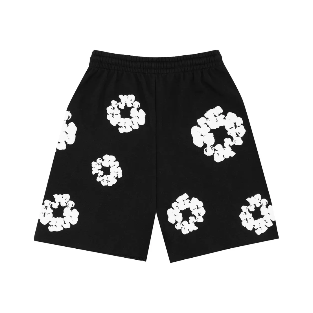 Denim Tears The Cotton Wreath Shorts "Black"