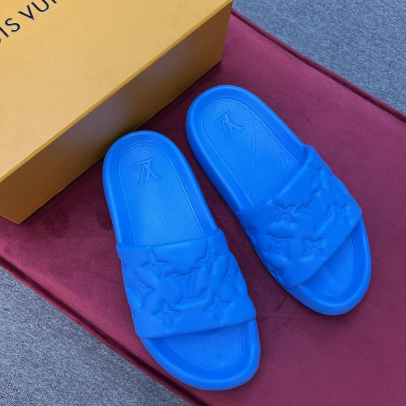 Louis Vuitton Waterfront Blue Slippers