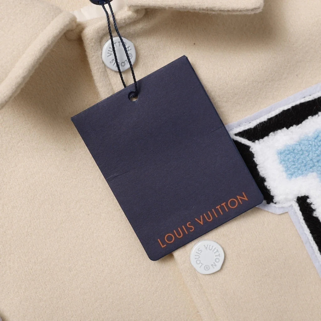 Louis Vuitton Leather Varsity Jacket White by Virgil Abloh