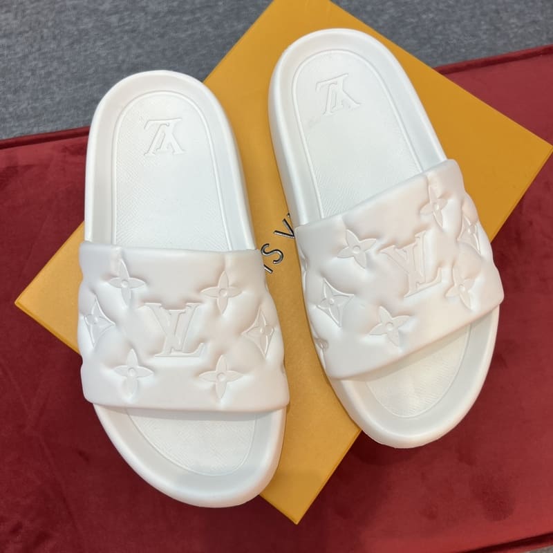 Louis Vuitton Waterfront White Slippers