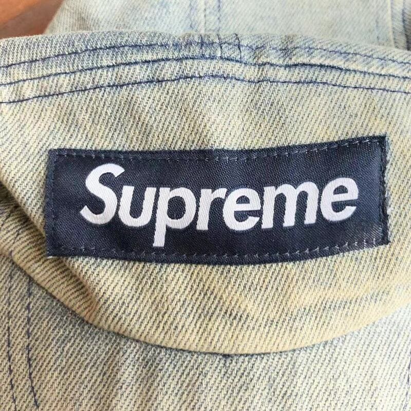 Supreme Washed Chino Twill Camp Blue Jeans Cap
