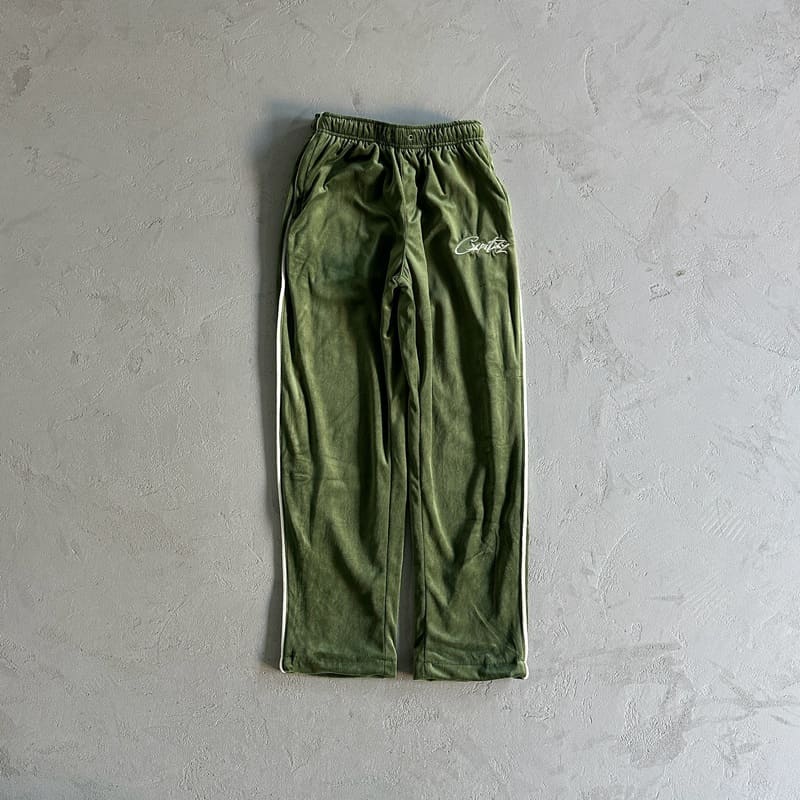 Corteiz Green Velour Set