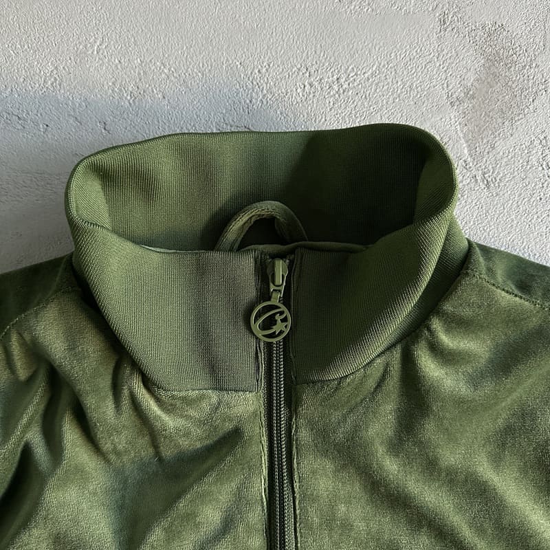 Corteiz Green Velour Set