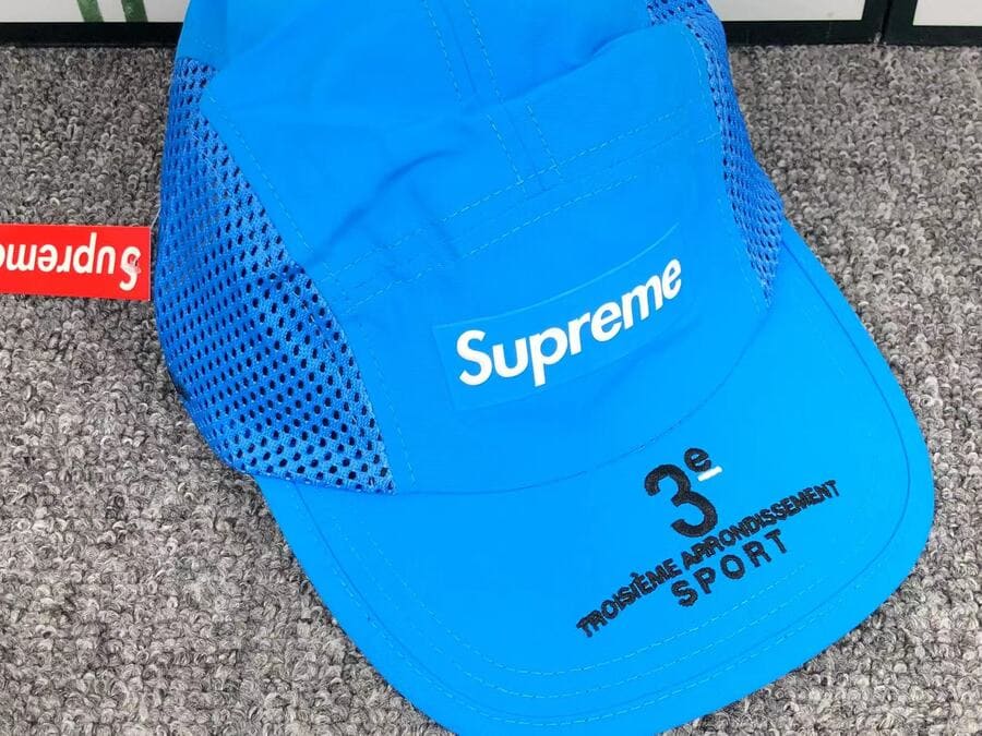 Supreme Mesh Side Panel Camp Blue Cap