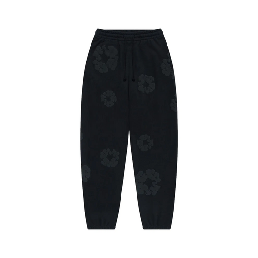 Denim Tears Cotton Wreath Sweatpants "Black Monochrome"