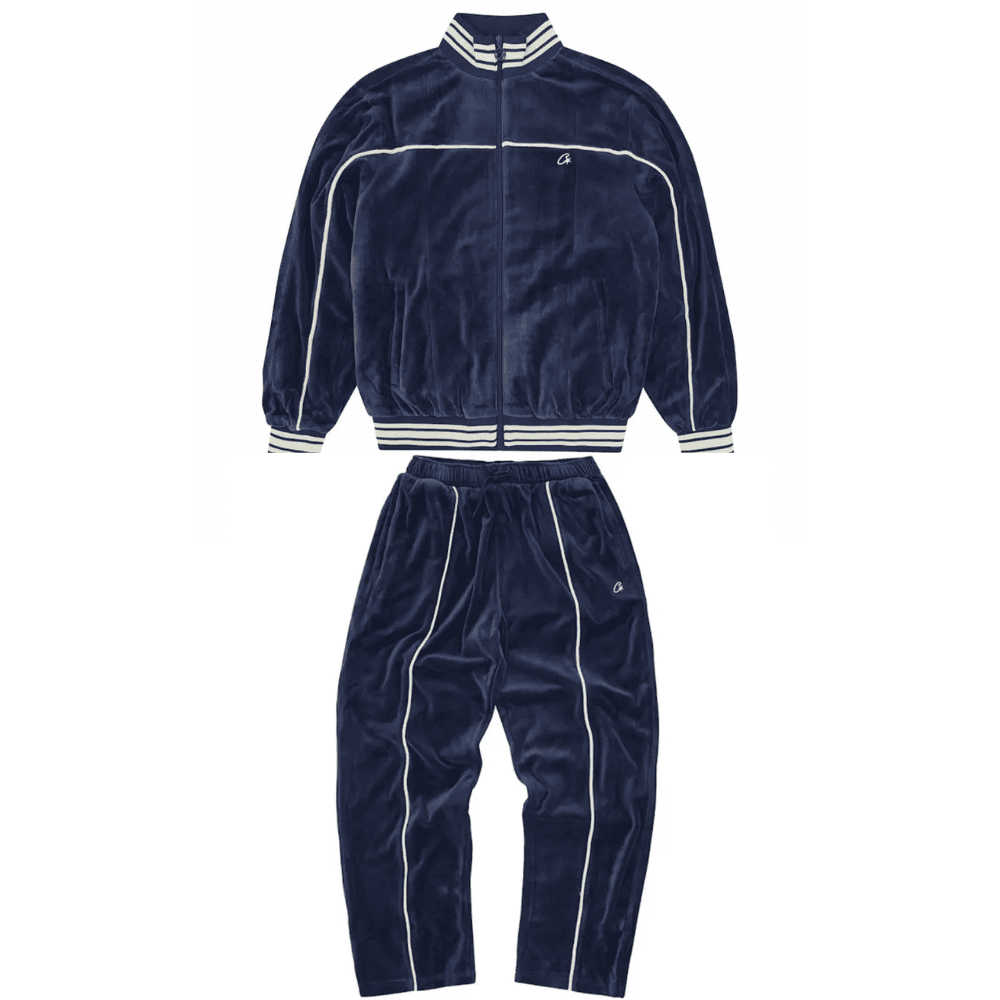 Corteiz Dark Blue Velour AMG Set