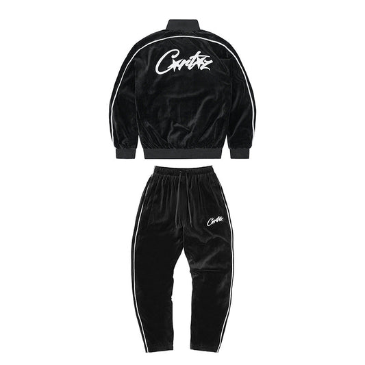 Corteiz Black Velour Set