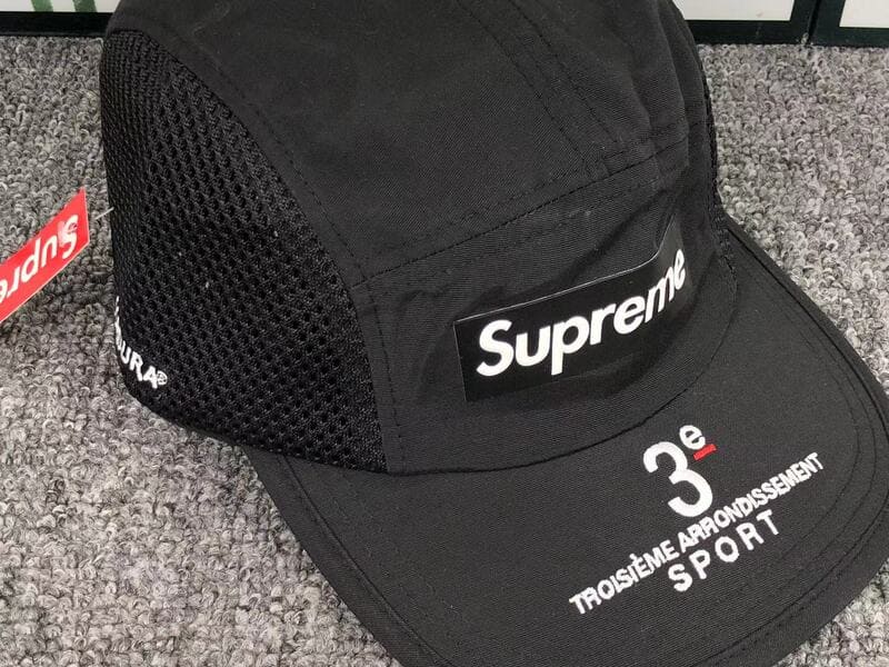Supreme Mesh Side Panel Camp Black Cap
